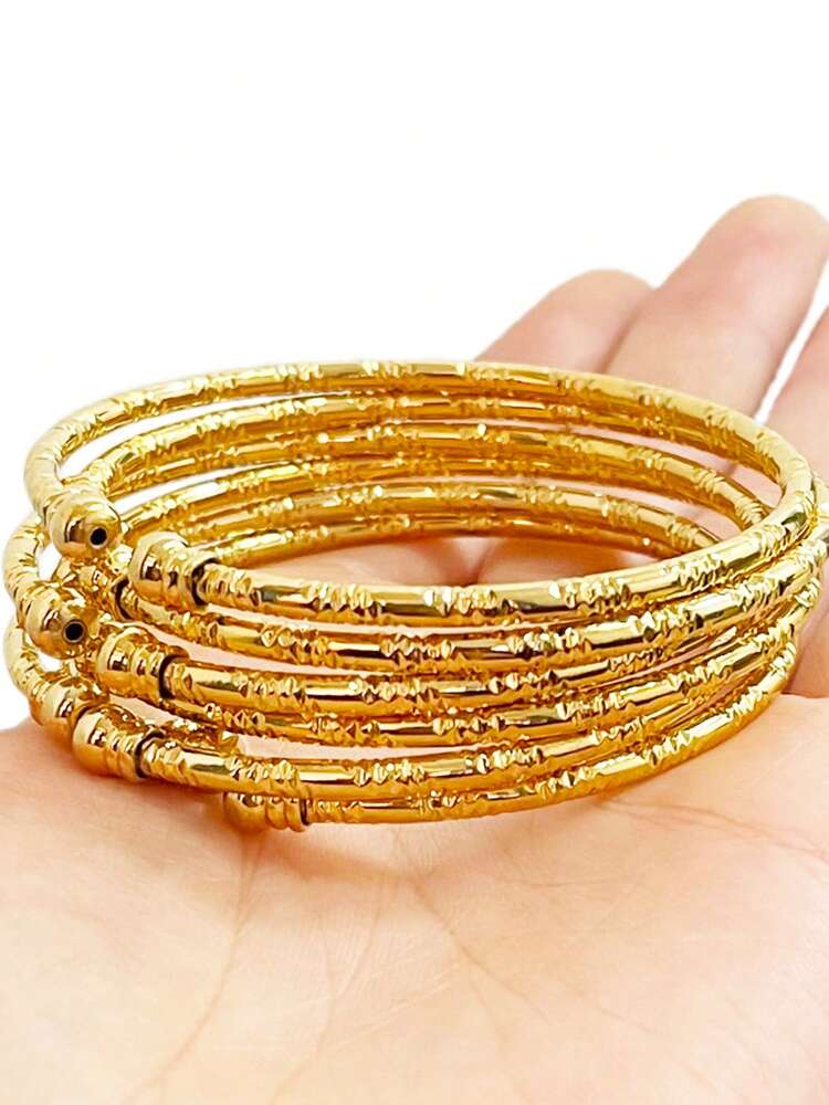 Gold African Bangles 3mm, Indian Color Wedding Jewelry Gift – Ideal for gifting, travel accessories, romantic occasions, casual style, or everyday use with elegant minimalist charm.