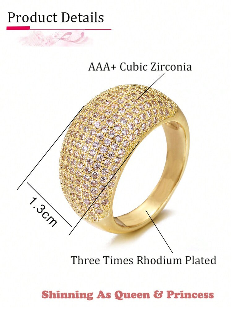 INS Style Luxury Big Oval Zirconia Ring for Women – Elegant Statement Jewelry for Engagements, Weddings, and Special Occasions, Perfect Sparkling Accessory to Pair with Formal Dresses and Evening Looks