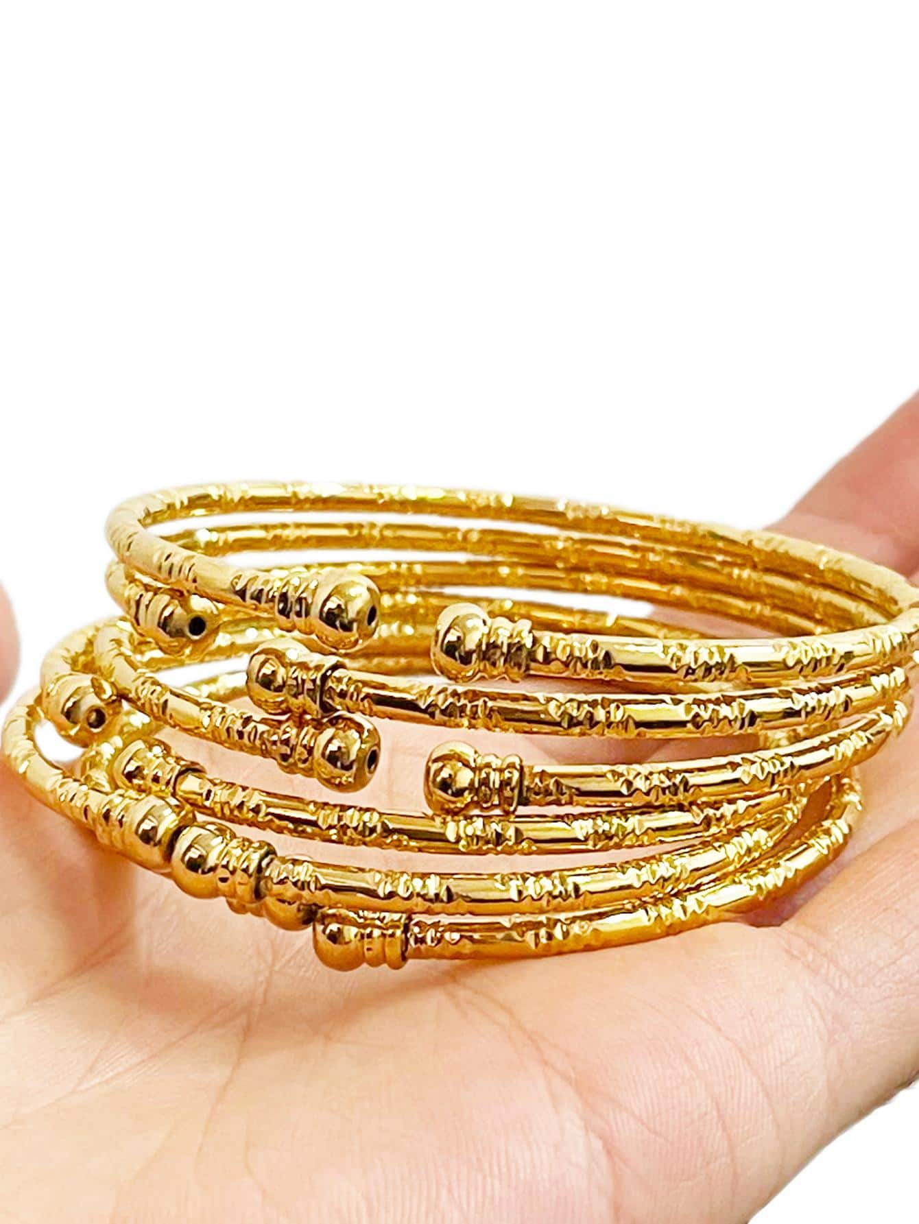 Gold African Bangles 3mm, Indian Color Wedding Jewelry Gift – Ideal for gifting, travel accessories, romantic occasions, casual style, or everyday use with elegant minimalist charm.
