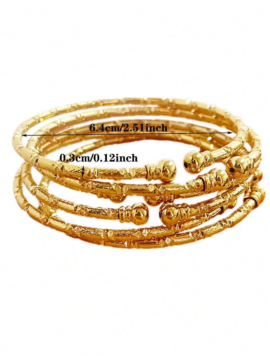 Gold African Bangles 3mm, Indian Color Wedding Jewelry Gift – Ideal for gifting, travel accessories, romantic occasions, casual style, or everyday use with elegant minimalist charm.