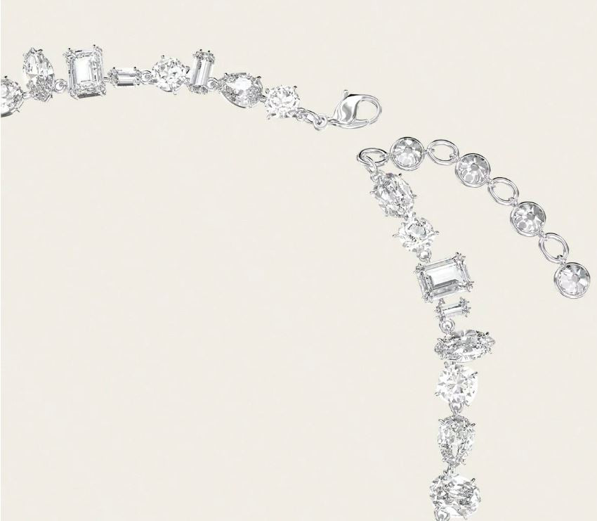 Teardrop Necklace – Elegant White and Colorful Crystal Pendant Jewelry for Women, Sophisticated Statement Piece, Perfect Gift for Birthday, Anniversary, or Special Occasions
