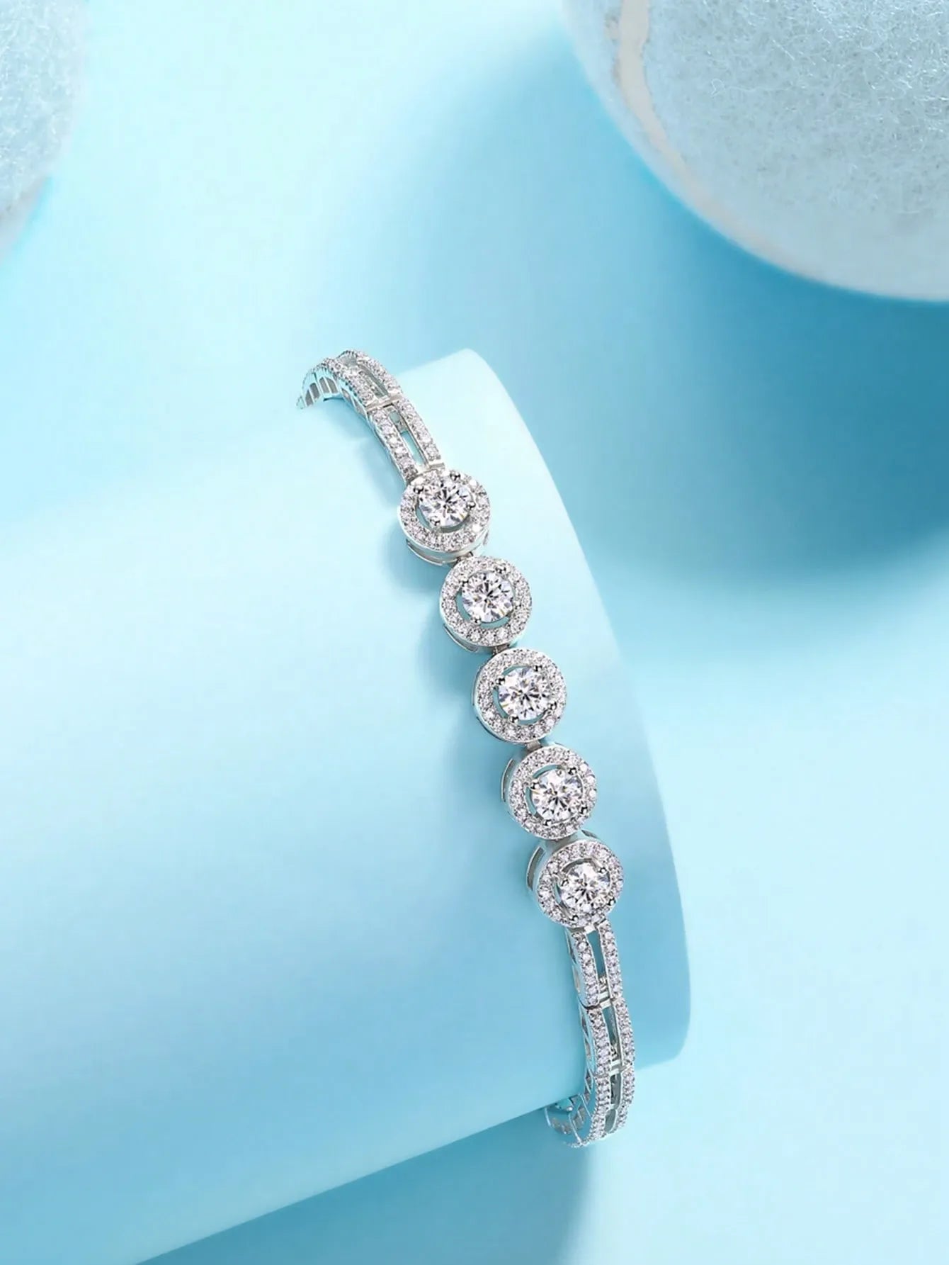 1pc Moissanite Tennis Bracelet 925 Sterling Silver Women's Tennis Bracelet, Hip Hop Personalized Tennis Bracelet, Luxury Fashion Valentine's Day Mother's Day Wedding Anniversary Birthday Gift