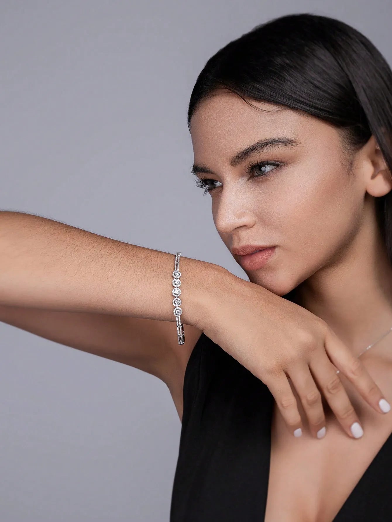 1pc Moissanite Tennis Bracelet 925 Sterling Silver Women's Tennis Bracelet, Hip Hop Personalized Tennis Bracelet, Luxury Fashion Valentine's Day Mother's Day Wedding Anniversary Birthday Gift