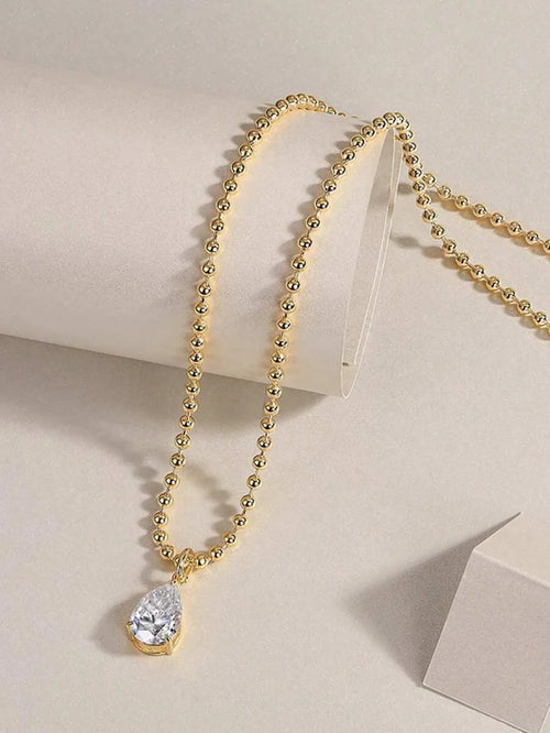 1pc Moissanite Diamond 925 Sterling Silver Pendant Necklace, Jewelry Accessory For Women, Gift For Mother's Day, Valentine's Day, Engagement, Wedding, Anniversary, Birthday